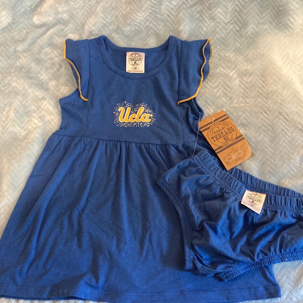 nwt rivalry threads 91 College NCAA UCLA Bruins 18M 2-piece Dress and underpants